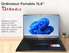 LAPTOP TIBUTA Celeron 5205U - RAM 8 Go DDR4 - SSD 256Go - Ecran 15"6