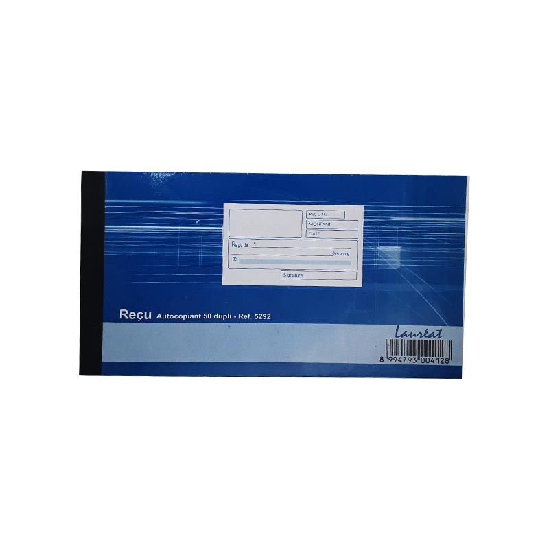 CARNET DE REÇU AUTOCOPIANT 50 DUPLI 8818