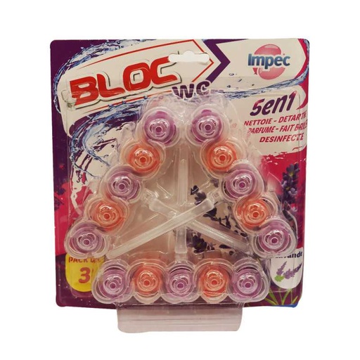 [STO:BLOC-00775] BLOC WC 5 EN 1 IMPEC /PQT DE 3 LAVANDE