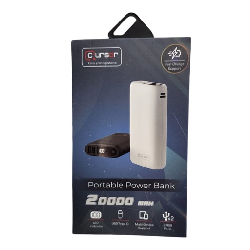 [STO:POWE-07706] POWER BANK CURSOR 20000MAh