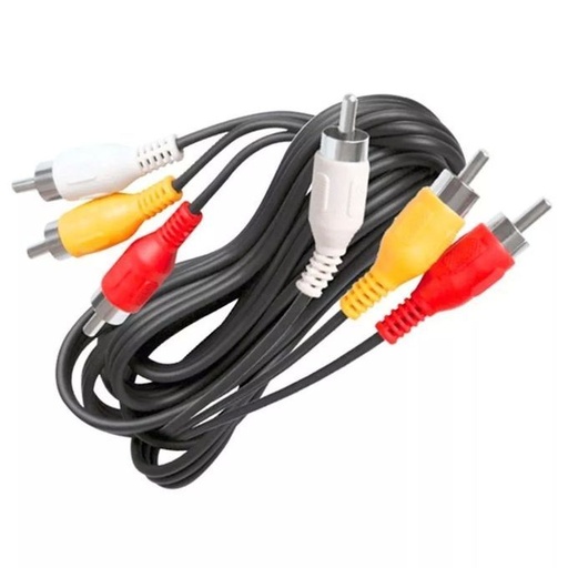 [STO:CABL-01121] CABLE AUDIO 3RCA A 3RCA ROUGE/BLANC/JAUNE 1.5METRES