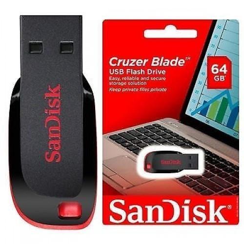 [STO:FLAS-04677] FLASH DISK 64GB SANDISK CRUZER BLADE