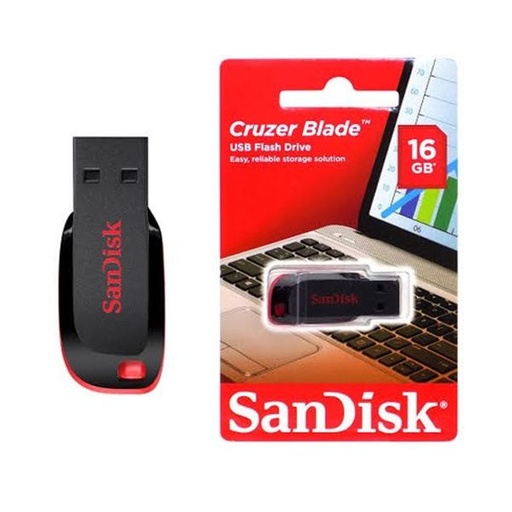[STO:FLAS-04700] FLASH DISK SANDISC 16GB CRUZER BLADE /N