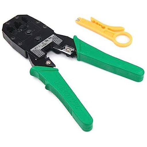 [STO:PINC-07330] PINCE A SERTIR CABLES RJ11/RJ45 AVEC DENUDEUR