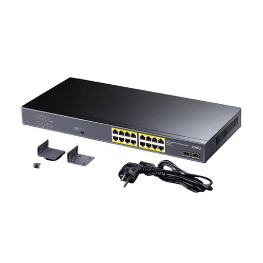 [STO:SWIT-09408] SWITCH CUDY POE+ 16 PORT GIGABITE WITH 2 PORT SFP GIGABITE 120W GS1020PS2