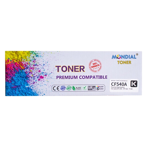 [STO:TONE-10512] TONER MONDIALTONER HP CF540A BLACK