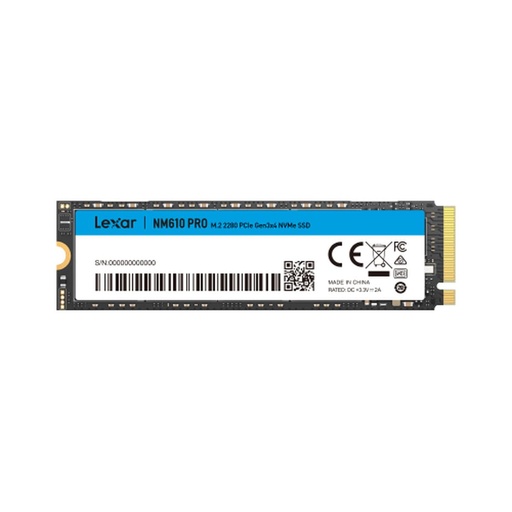 [STO:DISQ-03725] DISQUE DUR SSD INTERNE M.2 NVMe 256Gb Lexar NM610 Pro Pcle