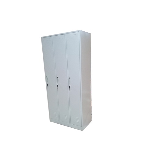 [STO:ARMO-00289] ARMOIRE HAUTE METALLIQUE AVEC 3 PORTES BATTANTES 1200*400*1850