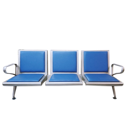 [STO:CHAI-02494] CHAISE BANQUETTE CAPITONNEE BLEU ET VERT 3 PLACES S6013P
