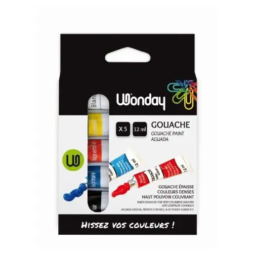[STO:GOUA-04912] GOUACHE WONDAY 12TUBES 12ML A0242547