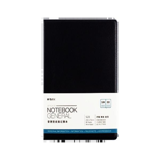 [STO:BLOC-00758] BLOC NOTE COUVERTURE CUIR MG  250*175MM 18K/160 1DK78