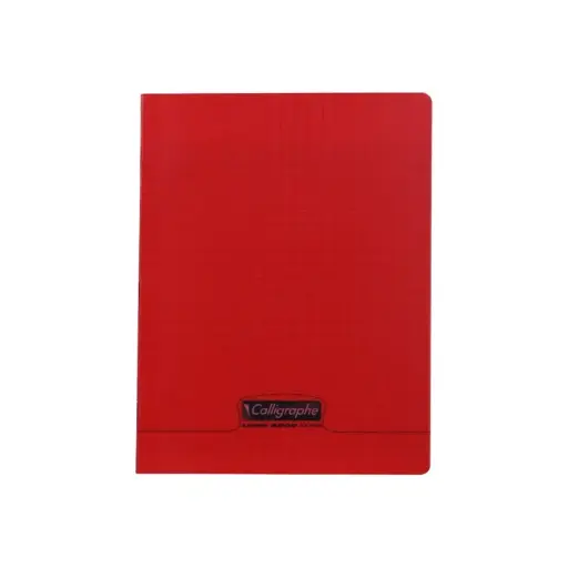 [STO:CAHI-01632] CAHIER 17*22 96P 90G POLYPRO CALLIGRAPHE ROUGE 
