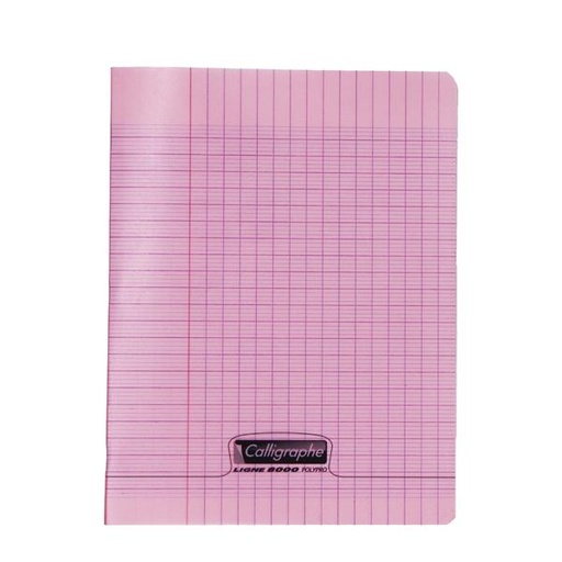 [STO:CAHI-01588] CAHIER 17*22 48P 90G POLYPRO CALLIGRAPHE ROSE