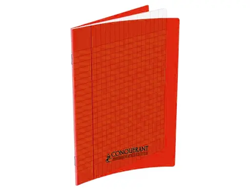 [STO:CAHI-01611] CAHIER 17*22 48P SEYES 90G POLYPRO CONQUERANT ROUGE