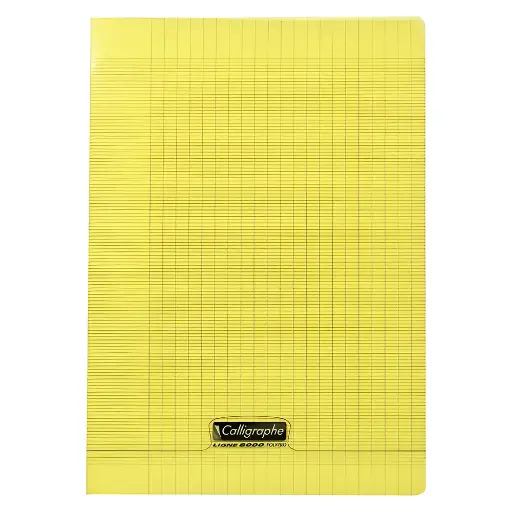 [STO:CAHI-01753] CAHIER A4 96P 90G POLYPRO CALLIGRAPHE JAUNE