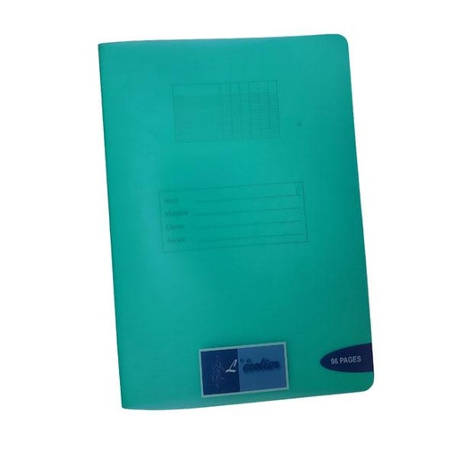 [STO:CAHI-01763] CAHIER A4 96P 90G POLYPRO ECOLIER VERT R/44557