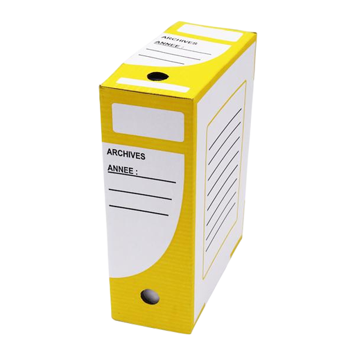 [STO:BOIT-00801] BOITE ARCHIVE DOS DE 10 JAUNE