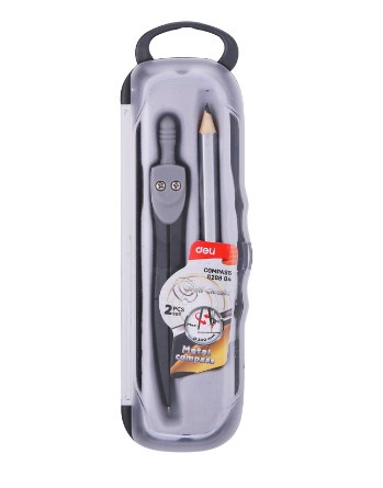 [STO:COMP-03120] COMPAS DELI EN METAL AVEC CRAYON SILVER DEG20804