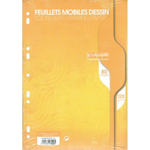[STO:FEUI-04437] FEUILLE MOBILE CALLIGRAPHE DESSIN
