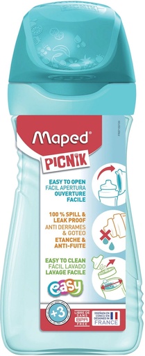 [STO:GOUR-04921] GOURDE EN PLASTIQUE ORIGINS 430ML PICNIK MAPED TURQUOISE