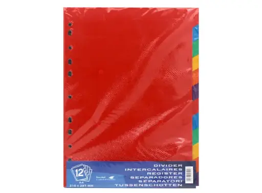 [STO:INTE-05454] INTERCALAIRE LAURÉAT A4 PLASTIQUE 12 POSITIONS A0514250