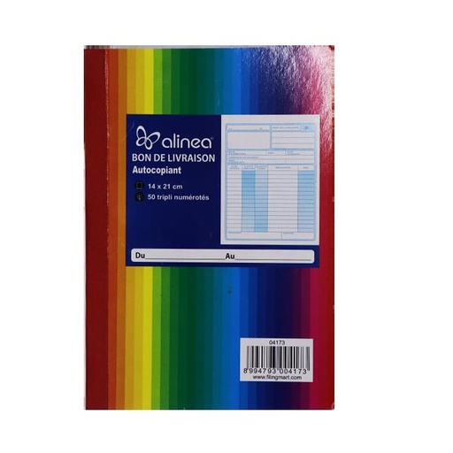 [STO:BON -00894] BON DE LIVRAISON A5 50/3 ALINEA