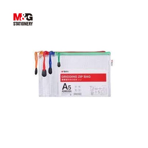 [STO:POCH-07494] POCHETTE PLASTIQUE A ZIP A5.5 4285