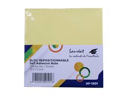 [STO:POST-07670] POST IT JAUNE 125*75 LAUREAT