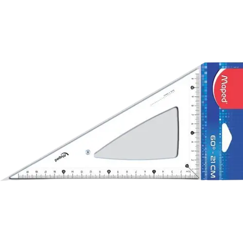 [STO:ÉQUE-04316] ÉQUERRE  60°/21CM CRISTAL MAPED  A0354572