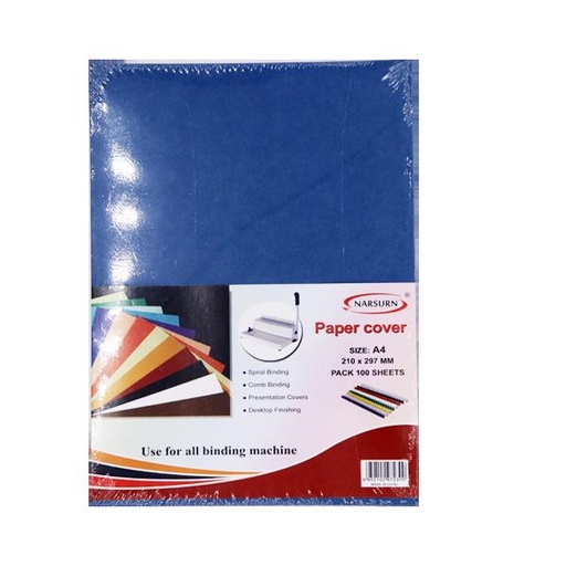 [STO:COUV-03311] COUVERTURE GRAIN CUIR BLEU FONCE PQT DE 100