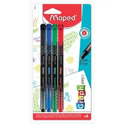 [STO:STYL-09107] STYLO FEUTRE POINTE FINE EXTRA LINE BLISTER DE 4 MAPED A0220461