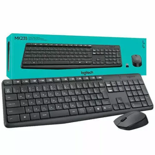 [STO:CLAV-02968] CLAVIER + SOURIS SANS FIL LOGITECH MK235 AZERTY